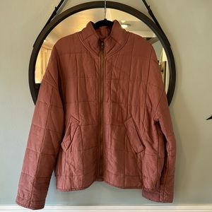 By Together Quilted Rose Zip Jacket